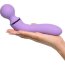 Фиолетовый двусторонний вибростимулятор Duo Wand Massage-Her - 19,6 см. - Фиолетовый двусторонний вибростимулятор Duo Wand Massage-Her - 19,6 см.