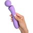 Фиолетовый двусторонний вибростимулятор Duo Wand Massage-Her - 19,6 см. - Фиолетовый двусторонний вибростимулятор Duo Wand Massage-Her - 19,6 см.