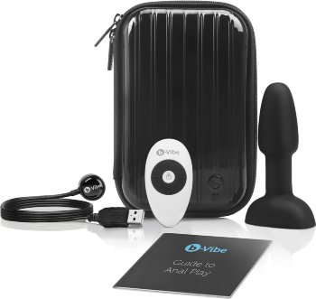 Чёрная анальная пробка с римминг-эффектом RIMMING PETITE - 12,4 см.