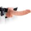 Телесный полый страпон с вибрацией Vibrating Hollow Strap-On with Balls - 24 см. - Телесный полый страпон с вибрацией Vibrating Hollow Strap-On with Balls - 24 см.