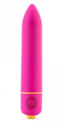 Розовая вибропуля Pink Vibe Power Bullet - 9 см. Длина: 9 см. Диаметр: 1.5 см. Компактный, но мощный вибростимулятор в виде розовой пули с бархатистым покрытием. Вибростимулятор имеет 3 мощности вибрации и 7 различных паттернов вибрации: пульсацию, нарастающую вибрацию, волнообразную вибрацию и т.д. Массажер водонепроницаемый, сделан из безопасных для тела материалов: пластика с полиуретановым покрытием. В основании массажера находится яркая желтая кнопка включения и выключения массажера, логотип на корпусе. Заостренный кончик позволяет направить всю мощь вибрации в одну точку - будь то клитор или сосок, или другая эрогенная зона. Страна: Китай. Материал: анодированный пластик (ABS). Батарейки: 1 шт., тип AAA.
