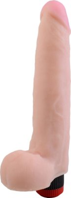 Фаллический вибратор ANDROID Collection-V - 22 см. Длина: 22 см. Диаметр: 4.5 см. Ровный, соблазнительный и вожделенный крупный виброфаллос из композитного материала удивит вас своим реалистичным дизайном и умением довести до яркого оргазма. Уникальная технологии протезирования позволяет изделию изгибаться до 70 градусов. На упругом теле игрушки имеется легкая венозная сеточка, мягкая головка с выступом оказывает дополнительную стимуляцию эрогенных зон. Мультискоростные вибрации регулируются колесиком в основании. Рабочая длина - 18 см. Страна: Россия. Материал: неоскин. Батарейки: 2 шт., тип AA.