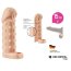 Телесная насадка-удлинитель с пупырышками KLEON - 15 см. - Телесная насадка-удлинитель с пупырышками KLEON - 15 см.