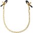 Чёрные с золотом зажимы на соски Gold Chain Nipple Clamps - Чёрные с золотом зажимы на соски Gold Chain Nipple Clamps