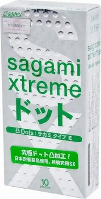 Презервативы Sagami Xtreme Type-E с точками - 10 шт. Длина: 19 см. С презервативами Sagami Xtreme Type-E вы сможете подарить любимой поистине чувственный секс. Точечки на поверхности усилят ощущения при вагинальной стимуляции, а значит, приблизят партнёршу к желанной разрядке. Малая толщина (0,04 мм) позволит вам прочувствовать каждую пульсацию возбуждённого лона. Настолько реалистично, словно вы не используете кондом вовсе! Расширенные в области головки, эти презервативы максимально комфортны в использовании, а точечная поверхность усиливает ощущения. Удивительно эластичные и мягкие презервативы. В упаковке - 10 шт. Толщина стенки - 0,04 мм. Номинальная ширина - 52 мм. - Регистрационное удостоверение РФ: ФСЗ 2010/05996 - Дата регистрации медицинского изделия: 05.02.2010 г. - Срок действия регистрационного удостоверения: бессрочно - Представитель изготовителя медицинского изделия: - - Номер модели: 69666. Страна: Япония. Материал: латекс. Объем: 10 шт.