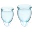 Набор голубых менструальных чаш Feel confident Menstrual Cup - Набор голубых менструальных чаш Feel confident Menstrual Cup