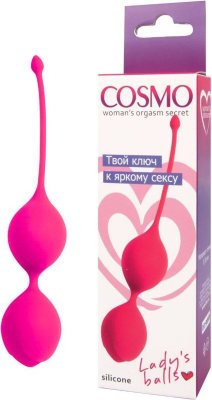 Розовые двойные вагинальные шарики с хвостиком Cosmo Диаметр: 3 см. Наличие смещенного центра тяжести в этой секс-игрушке (внутри каждого шарика находятся шарики меньшего размера, которые перекатываются во время движения) позволит максимально эффективно тренировать интимные мышцы. Шарики имеют мягкую бархатистую поверхность. Изделие легко вводится и извлекается с помощью шнурка-хвостика. Страна: Китай. Материал: силикон.