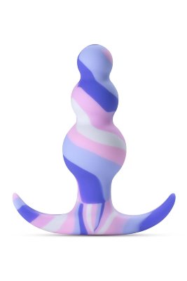 Анальная пробка с цветными разводами Twilight - 7,6 см. Длина: 7.6 см. Диаметр: 2.5 см. Анальная пробка с цветными разводами Twilight. Имеет форму якоря, подходит для ношения. Страна: Китай. Материал: силикон.