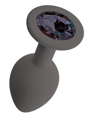 Серая анальная пробка с черным кристаллом Gamma-M - 8,1 см. Длина: 8.1 см. Диаметр: 3.5 см. Раскрась интимные моменты своей жизни в яркие краски с помощью анальной пробки Gamma с кристаллом! Сияющий кристалл превращает ее в стильный аксессуар, каждый миллиметр которого стремится доставить тебе новые пикантные ощущения! Использование анальной пробки при классическом сексе подарит новые эмоции за счет ощущения двойного проникновения и сужения влагалища. Сделана из высококачественного силикона, поэтому абсолютно безопасна в использовании. Фирменный мешочек для хранения. Рабочая длина - 7,3 см. Страна: Китай. Материал: силикон.