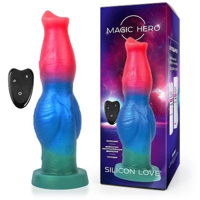 Цветной фантазийный вибратор с возвратно-поступательными движениями и ротацией - 26 см. Длина: 26 см. Диаметр: 6.8 см. Роскошная секс-игрушка с разнообразными режимами возвратно-поступательных движений, вибрации и ротации. 7 режимов возвратно-поступательных движений, 7 режимов вибрации, 7 режимов ротации. Подарит чувство заполненности и доведёт до пика удовольствия. Рельефная поверхность и разная толщина ствола увеличат наслаждение. Присоска надёжно удержит гаджет на ровной горизонтальной или вертикальной поверхности. Вибромассажёр может использоваться соло или в паре, усилить возбуждение во время прелюдии к сексу или стать его полноценным участником. Эластичный материал позволяет активно мять и сжимать интимный аксессуар. Благодаря оригинальному дизайну и актуальному функционалу гаджет станет прекрасным подарком. Управление работой секс-игрушки с помощью кнопки на корпусе 1.Включение/выключение: нажать и несколько секунд удерживать кнопку на корпусе изделия. Должен загореться/погаснуть световой индикатор и появиться звуковой сигнал. 2.Переключение режимов возвратно-поступательных движений, вибрации и ротации: краткое нажатие той же кнопки. Все режимы работают только одновременно. Управление работой секс-игрушки с помощью пульта 1. Нажать и несколько секунд удерживать кнопку на корпусе изделия. Должен загореться световой индикатор и появиться звуковой сигнал. 2.Включение/переключение режимов возвратно-поступательных движений и ротации: краткое нажатие соответствующей кнопки на пульте. 3.Включение/переключение режимов вибрации: краткое нажатие соответствующей кнопки на пульте. Возвратно-поступательные движения с ротацией и вибрацию можно включать по отдельности или одновременно. 4.Выключение всех режимов: краткое нажатие соответствующей кнопки на пульте. Рабочая длина - 24 см. Страна: Китай. Материал: силикон. Батарейки: встроенный аккумулятор.