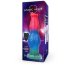 Цветной фантазийный вибратор с возвратно-поступательными движениями и ротацией - 26 см. - Цветной фантазийный вибратор с возвратно-поступательными движениями и ротацией - 26 см.