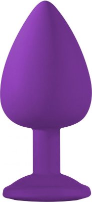Большая фиолетовая анальная пробка Emotions Cutie Large с прозрачным кристаллом - 10 см. Длина: 1 см. Диаметр: 4.2 см. Анальная пробка конусообразной формы, выполнена из гипоаллергенного силикона и украшена красивой стразой в основании. Прекрасно подойдет как для подготовки к сексу, так и для дополнительной стимуляции во время него. Рабочая длина - 9 см. Страна: Россия. Материал: силикон.
