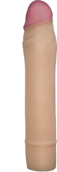 Телесная насадка-удлинитель из неоскин - 19,5 см.