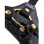 Чёрный с золотом женский страпон Designer Strap-On - Чёрный с золотом женский страпон Designer Strap-On