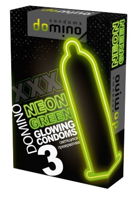 Презервативы DOMINO Neon Green со светящимся в темноте кончиком - 3 шт. Длина: 18 см. Хотите чего-то необычного? Яркий светящийся в темноте презерватив точно понравится всем любителям экспериментов. Просто подержите презерватив на свету и вперед! Презервативы DOMINO Neon Green со светящимся в темноте кончиком. В каждой фирменной упаковке содержится 3 гладких презерватива прозрачно-зеленого цвета с уплотнением на кончике (накопителем) темно-зеленого оттенка. Номинальная ширина - 52 мм. Толщина стенки - 0,06 мм. В упаковке - 3 шт. - Регистрационное удостоверение РФ: РЗН 2019/8088 - Дата регистрации медицинского изделия: 04.06.2024 г. - Срок действия регистрационного удостоверения: бессрочно - Представитель изготовителя медицинского изделия: ООО «ФЛЭШ-ЛАЙТ», 129085, Россия, Москва, вн.тер.г. муниципальный округ Останкинский, пр-кт Мира, д. 101, стр. 1, эт. 4, помещ. I, ком. 14, оф 181 - Номер модели: 9049558 После вскрытия упаковки необходимо поднести презерватив к источнику света на 10-15 минут, после чего кончик у презерватива будет слегка виден в темноте. Страна: Китай. Материал: латекс. Объем: 3 шт.