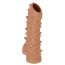 Телесная насадка с шипами и открытой головкой Nude Sleeve L - 14 см. - Телесная насадка с шипами и открытой головкой Nude Sleeve L - 14 см.