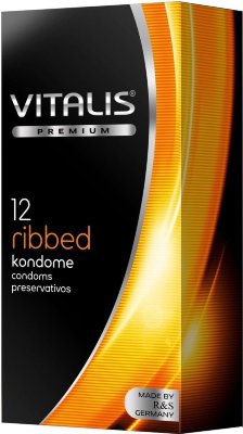 Ребристые презервативы VITALIS PREMIUM ribbed - 12 шт. Длина: 18 см. Презерватив из натурального каучукового латекса, ребристый, с силиконовой смазкой и накопителем. Форма цилиндрическая. Толщина стенки - 0,07 мм. Ширина - 52 мм. В упаковке - 12 шт. Страна: Германия. Материал: латекс. Объем: 12 шт.