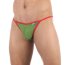 Зеленые сексуальные трусы-танга с контрастной отделкой - Зеленые сексуальные трусы-танга с контрастной отделкой