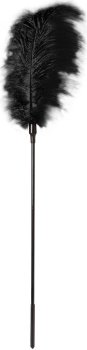 Стек с большим чёрным пером Large Feather Tickler - 65 см.