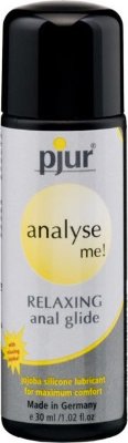 Анальный лубрикант pjur ANALYSE ME glide - 30 мл. Этот гель на силиконовой основе поможет вам получить самые сладострастные ощущения во время анального секса. Он обеспечивает идеальное скольжение, а также образует защитную пленку на стенках ануса. Именно она препятствует получению микротравм, сохраняет естественную увлажненность слизистых. В состав входит натуральный экстракт жожоба, способствующий обновлению клеток, а значит, регенерации тканей. Приятно и то, что гель не снижает чувствительность. нанести лубрикант на область ануса, пенис, секс-игрушку или поверх презерватива непосредственно перед анальным проникновением. Страна: Германия. Объем: 30 мл.