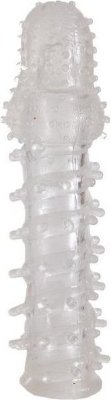 Прозрачная, закрытая насадка с шипами и точками - 13,5 см. Длина: 13.5 см. Диаметр: 2.5 см. В сексе вы способны на большее, и эта насадка докажет вам это без всяких усилий. Просто натяните её на пенис, и она, плотно прилегая, сделает вас обладателем «колючего» рельефа. Все мягкие точки и закрученные по спирали шипы, которыми покрыта насадка, гарантируют чувственную вагинальную стимуляцию – партнёрша будет в восторге. Страна: Китай. Материал: термопластичный эластомер (TPE).