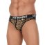 Черные сексуальные трусы-джоки с леопардовым принтом - Черные сексуальные трусы-джоки с леопардовым принтом