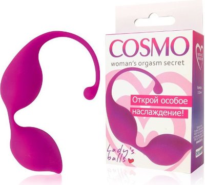 Ярко-розовые фигурные вагинальные шарики Cosmo Диаметр: 3 см. Вагинальные шарики помогут добиться успехов в занятиях вумбилдингом. Аксессуар без помех вводится и снабжен шнурком-хвостиком для легкого извлечения. Изделие изготовлено из гипоаллергенного силикона. Оно компактно и может поместиться даже в небольшой дамской сумочке. Миндалевидная форма, красивый розовый цвет, бархатистая текстура - все это приятно порадует хозяйку секс-игрушки. Страна: Китай. Материал: силикон.