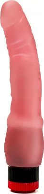 Розовый гелевый вибромассажёр - 19,3 см. Длина: 19.3 см. Диаметр: 3.5 см. Большой, нежный и мощно вибрирующий – не это ли три слагаемых для получения в сумме оргазма? С этой розовой секс-игрушкой из гипоаллергенного геля вы сможете погружаться в пучину наслаждения в любое время дня и ночи. Всё, что от вас потребуется, - повернуть пульт-колёсика для установки должной интенсивности вибрации и впустить в себя податливый, расширяющийся книзу ствол. Страна: Россия. Материал: поливинилхлорид (ПВХ, PVC). Батарейки: 2 шт., тип AA.