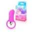 Розовый вибромассажер с рельефной поверхностью и петелькой - Розовый вибромассажер с рельефной поверхностью и петелькой