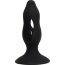 Чёрная анальная пробка с полостями для сжатия и легкого введения - 11 см. - Чёрная анальная пробка с полостями для сжатия и легкого введения - 11 см.