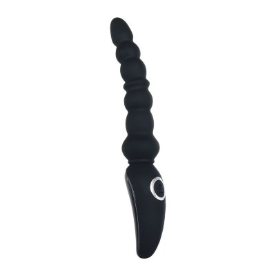 Черная анальная виброелочка Magic Stick - 22,6 см. Длина: 22.6 см. Диаметр: 3.7 см. Отдайтесь головокружительной форме этой игрушки, которая создает вибрацию с помощью трех моторов! Широкая удобная ручка обеспечивает легкий доступ к базовым элементам управления, в то время как вы сосредотачиваетесь на магии чистого удовольствия. • Мощный вибратор с шариками • Интенсивное внутреннее удовольствие • 7 скоростей и функций вибрации • Гибкий ствол игрушки подстраивается под ваше тело • Изготовлен из гладкого силикона • Ручка из черного АБС-пластика с отделкой • Хромированные кнопки управления • Светодиод подсвечивает кнопки при использовании • Эргономично и легко ложится в руку • Водонепроницаемый и погружной • Не содержит фталатов и латекса • Перезаряжаемый, USB-кабель в комплекте Рабочая длина - 14,6 см. Страна: США. Материал: силикон. Батарейки: встроенный аккумулятор.