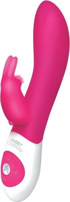 Ярко-розовый вибромассажёр The Come Hither Rabbit с клиторальным отростком - 22 см. Длина: 22 см. Диаметр: 3.5 см. Ищешь игрушку, с которой можно испытать нечто новое и невероятно приятное? Она перед тобой! Изящный, качественный, безопасный массажер с уникальной манящей технологией - ствол вибратора воздействует на точку G, имитируя движения руки, когда ты подзываешь к себе любимого. Мощный моторчик имеет 5 скоростей работы основной части вибратора и 6 невероятных режимов клиторального кролика - постоянная вибрация, волновая вибрация, пульсация, нарастающая вибрация, то нарастающая, то ниспадающая, и рандомная вибрация. На мордочку клиторального кролика нанесена нежная щеточка для дразнящих ощущений во время стимуляции. Кролик имеет очень легкое управление - чтобы включить кролика используй отдельную кнопку включения, тогда одновременно заработают и вагинальная часть и клиторальный зайчик. Рабочая длина - 10 см. Время зарядки - 2 часа. Время работы - 1 час. Чтобы менять интенсивность их режимов используй + и - . Если хочешь отключить манящие движения ствола - зажми нижнюю кнопку на 3 секунды и отпусти, если хочешь отключить клиторальный стимулятор - зажми кнопку с кроликом на 3 секунды. Режимы клиторального зайчика переключаются простым нажатием на кнопку с кроликом. Страна: США. Материал: силикон. Батарейки: встроенный аккумулятор.