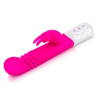 Розовый массажер для G-точки Slim Shaft thrusting G-spot Rabbit - 23 см. Длина: 23 см. Диаметр: 3.5 см. Небольшой эргономичный тонкий массажер-кролик, который предназначен специально для G-точки. С помощью своей крупной головки с изгибом, созданного для обеспечения непосредственной стимуляции толчковыми пульсирующими движениями, вибратор создает оргазмические ощущения, поскольку ласкает ту самую неуловимую эрогенную зону. Увеличьте свои шансы на взрывной оргазм с двойной стимуляцией! Второй виброэлемент работает в области клитора: своими тонкими мягкими ушками виброзайчик достает до самых нежных мест, вызывая наслаждение. Ухаживать за игрушкой очень просто: после использования промойте ее теплой проточной водой, используя мягкое моющее средство. Дайте игрушке высохнуть, уберите в белый сатиновый мешочек на шнурке до следующего использования. Заряжается вибратор от шнура USB, который Вы найдете в коробке вместе с массажером. Интуитивно понятный встроенный пульт управления регулирует интенсивность и вариации каждого из двух виброэлементов. Рабочая длина - 11 см. Страна: США. Материал: силикон. Батарейки: встроенный аккумулятор.