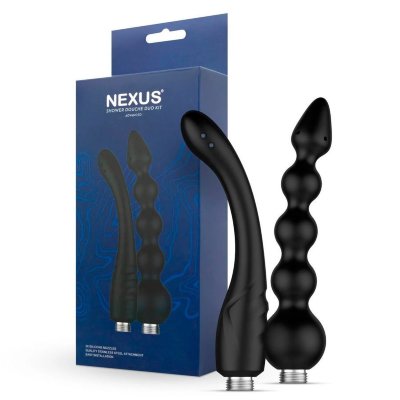 Набор из 2 насадок для анального душа Shower Douche Duo Kit Набор для анального душа Nexus Shower Douche Duo для опытных пользователей содержит 2 силиконовые насадки, которые обеспечивают комфорт и максимальную чистоту. Просто открутите насадку для душа и замените её на выбранную вами насадку, чтобы тщательно очистить интимные зоны. Обе насадки прочные, но гибкие, с большими отверстиями по всему кончику. Рабочая длина фигурной насадки - 15 см, диаметр - 3 см. Рабочая длина классической насадки - 12,3 см, диаметр - 2,6 см. Страна: Великобритания. Материал: металл, силикон.