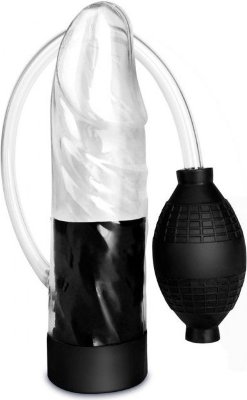 Вакуумная помпа c быстрым спуском давления Стимулятор-помпа с быстрым выпуском воздуха - это первоклассное устройство для члена, созданное, чтобы придать непревзойденное волнение и возбуждение в вашей спальне. Устройство имеет эргономичную форму из прозрачных и черных материалов, безопасных для кожи. Этот продукт является полностью водостойким для беззаботного удовлетворения в любом месте и хорошо сочетается со смазками на водной основе для дополнительного удовольствия. Премиум-стимулятор создан с простой, хорошо разработанной в качестве дизайна и использовании помпой для простоты накачки и быстрого высвобождения воздуха, а также гибким шлангом для использования в любом положении. Чтобы использовать, вставьте пенис в цилиндр и поместите палец на его функцию быстрого выпуска. Прокачайте и отпустите, повторив столько раз, сколько необходимо. Страна: США. Материал: анодированный пластик (ABS).