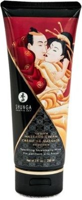 Массажный крем для тела с ароматом клубники и шампанского Sparkling Strawberry Wine - 200 мл. Массажный крем для тела с изысканным ароматом шампанского и клубники. Съедобный, не содержит сахара. Дарит коже гладкость и увлажнение, обеспечивает длительное скольжение. Нежирный, дарит ощущение свежести, превращает тело партнёра в лакомство. Цифра, указанная на рисунке в виде баночки, означает срок годности продукта с момента вскрытия упаковки. Например, 12М – 12 месяцев. Цифры, следующие за буквами LOT:OL, означают дату выпуска продукта. Например, LOT:OL 1604 – апрель 2016 года. Срок хранения продукта до вскрытия – 54 месяца. Страна: Канада. Объем: 200 мл.