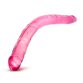 Розовый двусторонний фаллоимитатор B Yours 16 Double Dildo - 40,6 см.