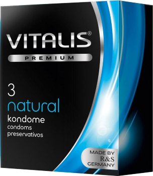 Классические презервативы VITALIS PREMIUM natural - 3 шт.