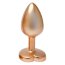Золотистая анальная пробка с прозрачным кристаллом-сердцем Pearl Gold Plug Small - Золотистая анальная пробка с прозрачным кристаллом-сердцем Pearl Gold Plug Small