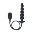 Черная анальная елочка с функцие расширения Beaded Inflatable Silicone Anal Plug - Черная анальная елочка с функцие расширения Beaded Inflatable Silicone Anal Plug