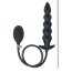 Черная анальная елочка с функцие расширения Beaded Inflatable Silicone Anal Plug - Черная анальная елочка с функцие расширения Beaded Inflatable Silicone Anal Plug