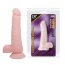 Телесный фаллоимитатор с присоской Super Dildo - 18,8 см. - Телесный фаллоимитатор с присоской Super Dildo - 18,8 см.
