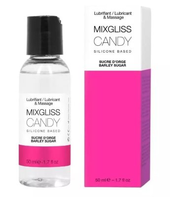Смазка на силиконовой основе Mixgliss Candy - 50 мл. Mixgliss Candy с нежным ароматом ячменного сахара порадует любителей сладкого. Смазка на силиконовой основе подойдет как для прямого назначения, так и для эротического массажа, который пробудит ваши чувства. • Дерматологически протестирован • Не липкий нежирный • Легкая, мягкая текстура • Не содержит парабенов • Долго держится на коже Внимание: • При попадании в глаза промыть водой. • В случае аллергической реакции прекратите использование. • Хранить вдали от света и тепла. Страна: Франция. Объем: 50 мл.