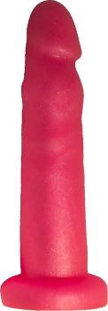 Розовый гелевый анальный фаллоимитатор - 14,5 см.