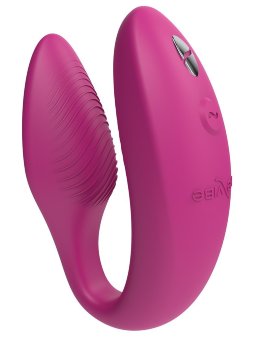 Розовый U-образный вибратор для пар We-Vibe Sync 2