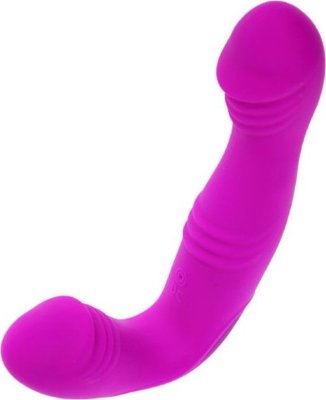 Безремневой перезаряжаемый вибрострапон Angelo - 18,7 см. Длина: 18.7 см. Диаметр: 3.7 см. Меньшим концом вибратор вставляется вагинально, а большая часть служит страпоном. Однако есть и другой способ использования: большая часть вставляется вагинально для G-стимуляции, а меньшая попадет на клитор. Вибромассажер имеет два мотора, с 30 функциями вибрации, не имеет швов и стыков, которые могли бы помешать во время использования. Быстрая зарядка всего 60 минут и время беспрерывной работы 90 мин. делают его очень удобным в путешествиях. Футуристическая форма не привлечет внимание, и вам не придется отвечать на вопрос о том, что это такое вы там везете! Сделан из бархатистого нежного на ощупь силикона. Время зарядки - 1 час. Время работы - 1,5 часа. Длина вагинальной пробки - 6,5 см., диаметр - 4,1 см. Страна: Китай. Материал: силикон. Батарейки: встроенный аккумулятор.