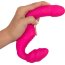 Розовый безремневой страпон с вибрацией - Розовый безремневой страпон с вибрацией