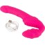 Розовый безремневой страпон с вибрацией - Розовый безремневой страпон с вибрацией
