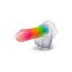 Яркий люминесцентный фаллоимитатор Rainbow Rave - 16,5 см. - Яркий люминесцентный фаллоимитатор Rainbow Rave - 16,5 см.
