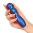 Синий фигурный вибромассажер с шаровидной головкой - 14 см. - Синий фигурный вибромассажер с шаровидной головкой - 14 см.